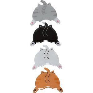 Funny Cat Bum Kitchen Magnets Set of 4  for Fridge, Locker, Office & Home Décor